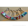 hydrographic binder clip, floral binder clip, foldback clip